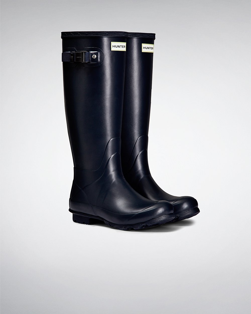 Womens Tall Rain Boots - Hunter Norris Field Neoprene Lined (45LKXCGJW) - Navy